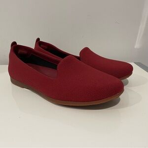 Vessi Market Flat Burgundy Waterproof Slip On Size 7